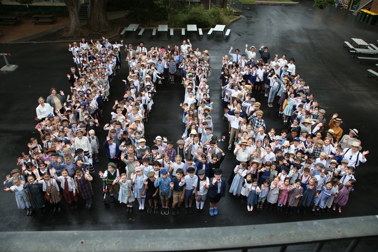 Centenary celebration with students